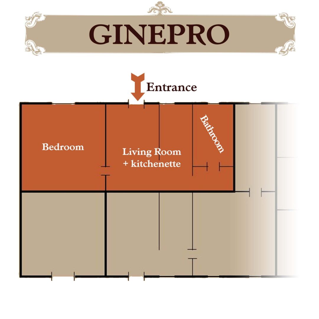 A floor plan of the ginepro.