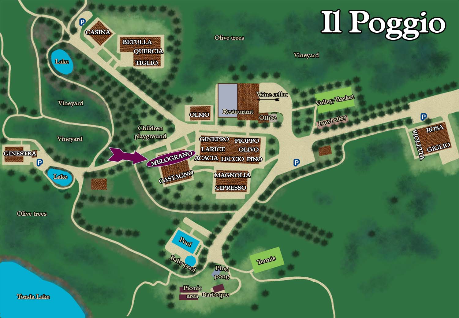 A map of the town of il poggibonsi