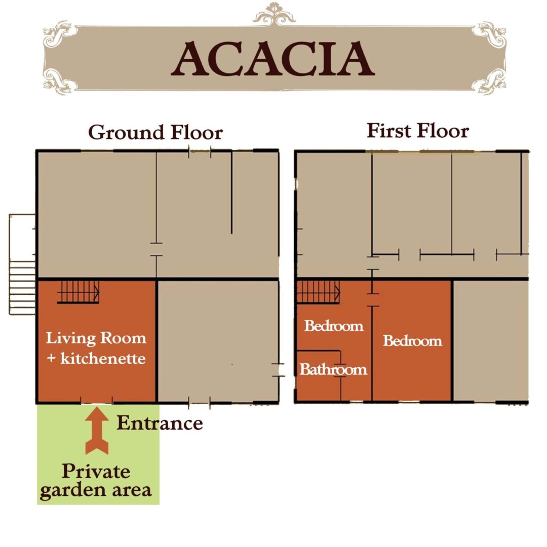 A floor plan of the acacia building.