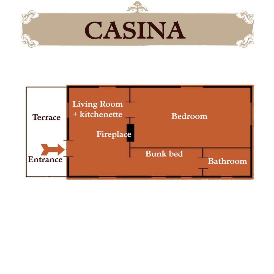 A floor plan of the casina.