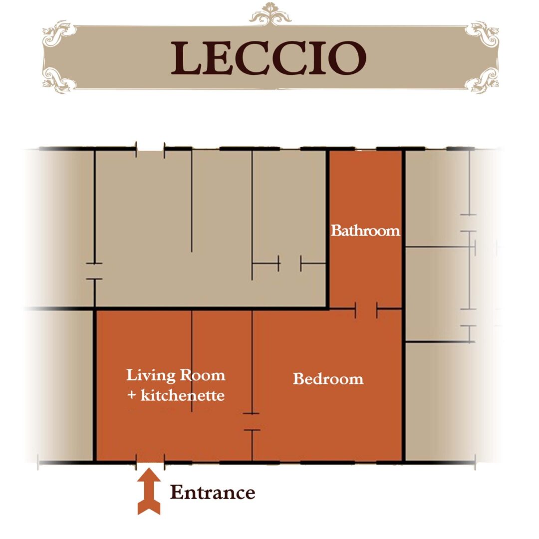 A map of the floor plan for leccio.