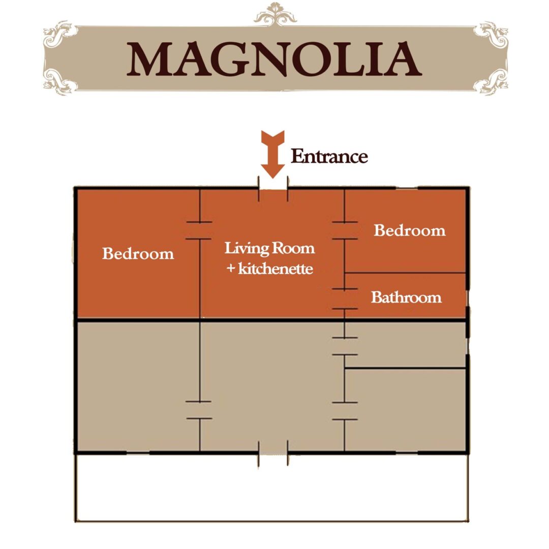 A floor plan of the magnolia building.