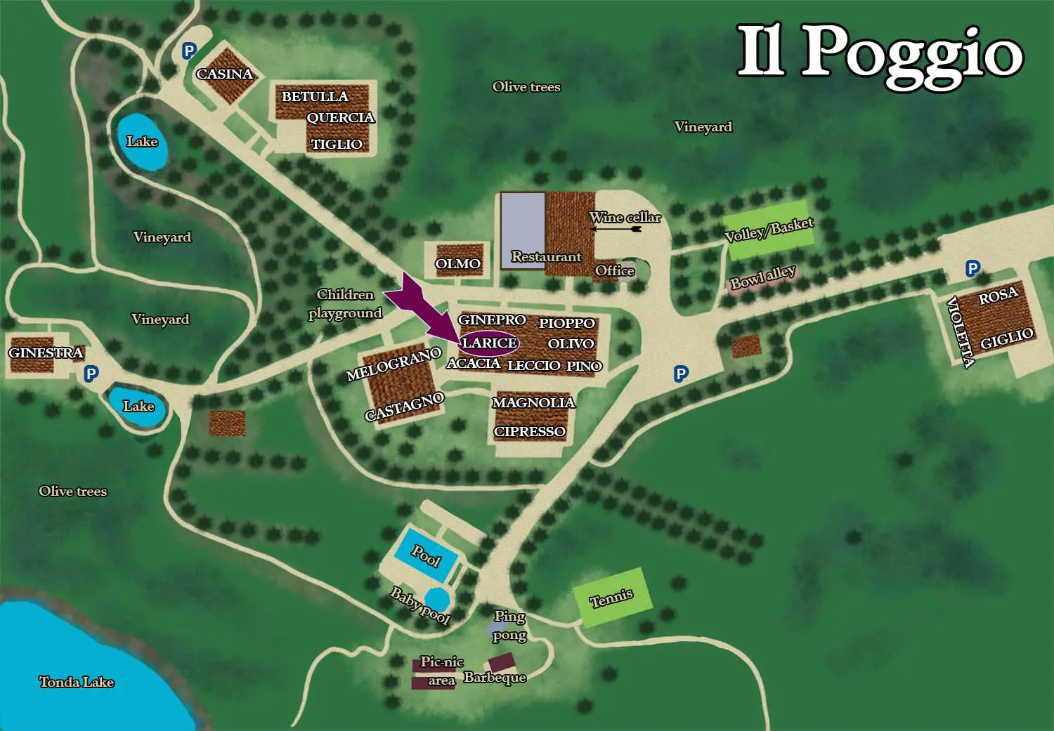 A map of the location of il poggibonsi