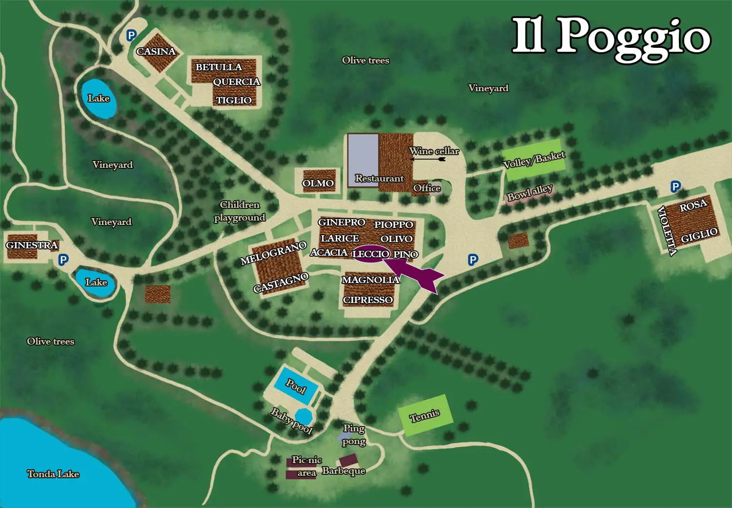 A map of the village of il poggibonsi